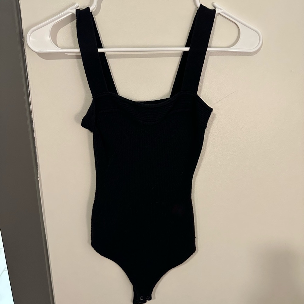 Abercrombie and Fitch Black Knit Bodysuit Tank